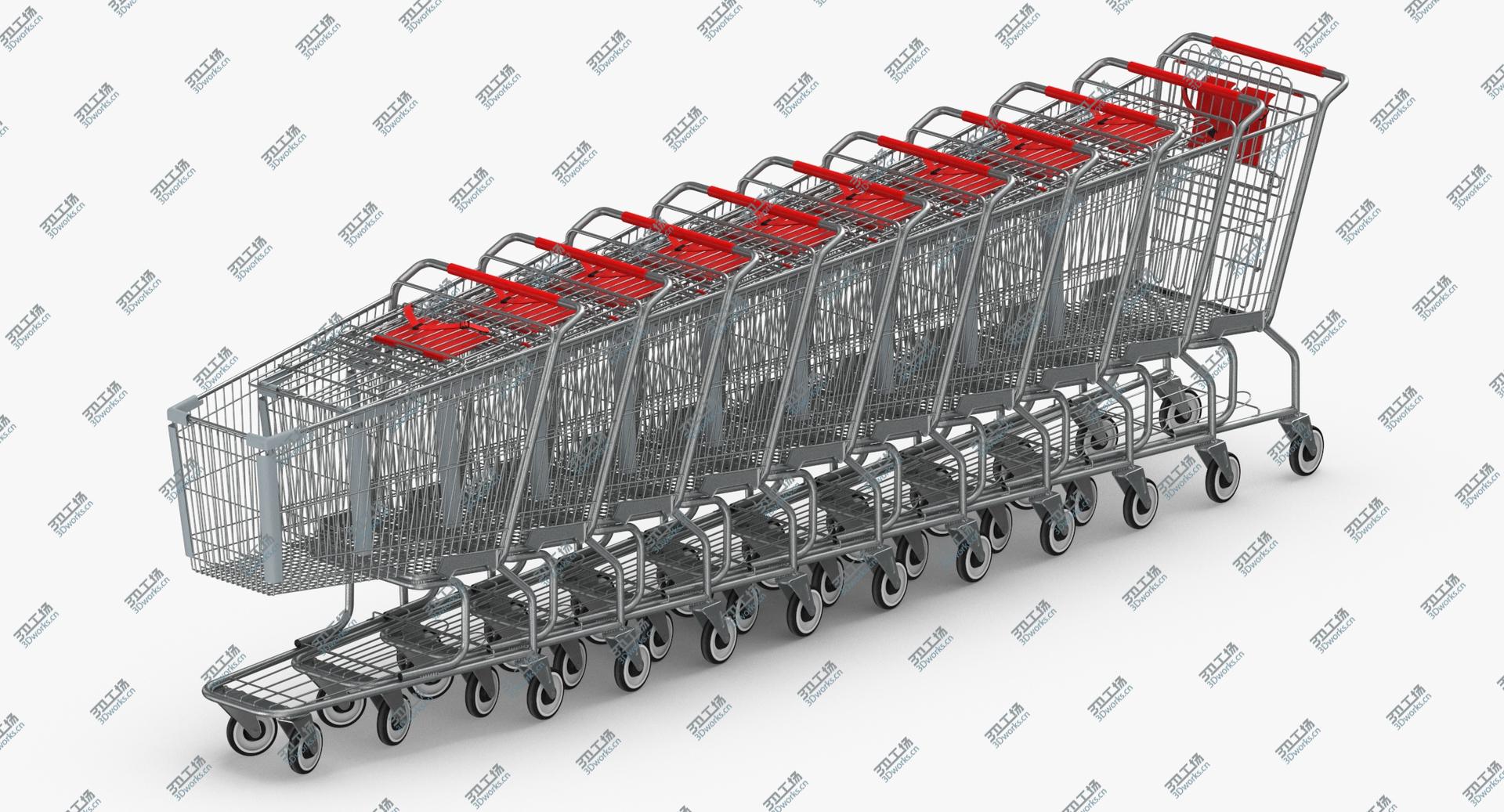 images/goods_img/2021040162/3D model Metal Shopping Carts 01 Red Row of 10/4.jpg